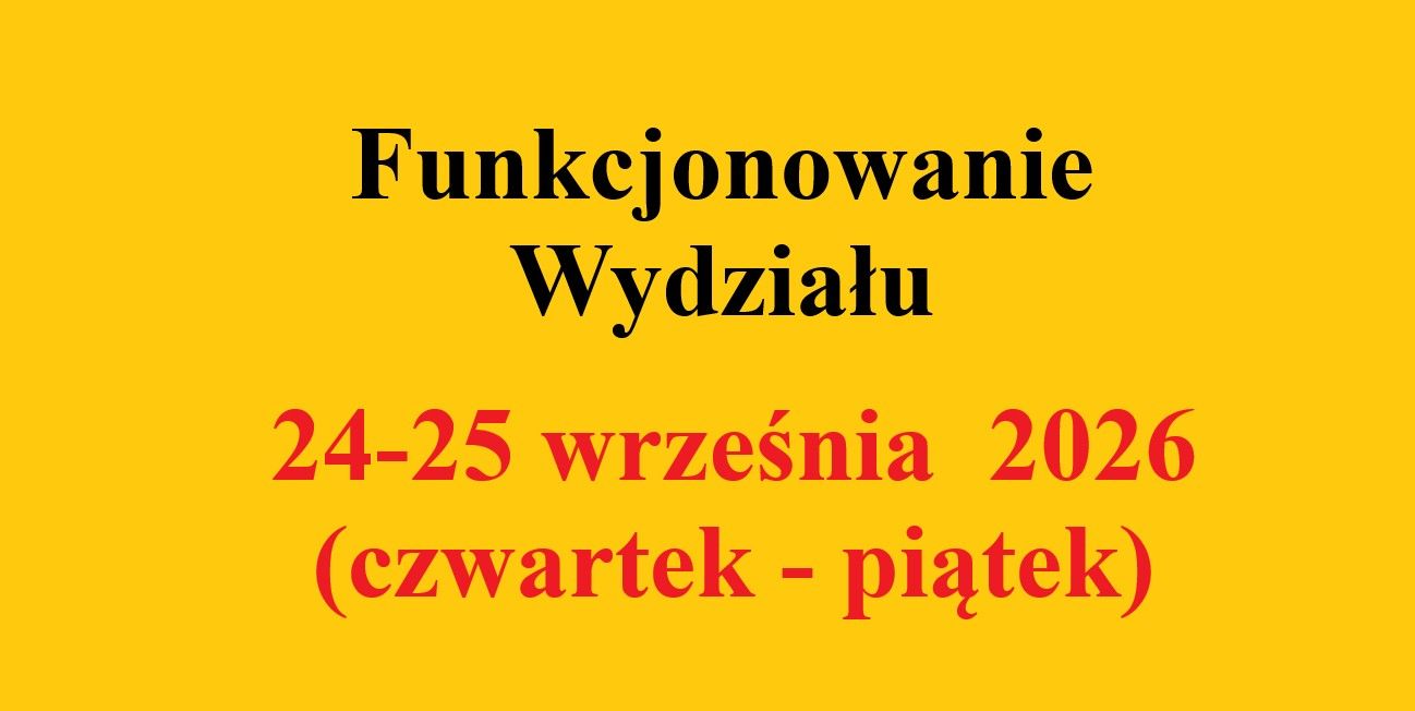 Funkcjonowanie Wydziału
