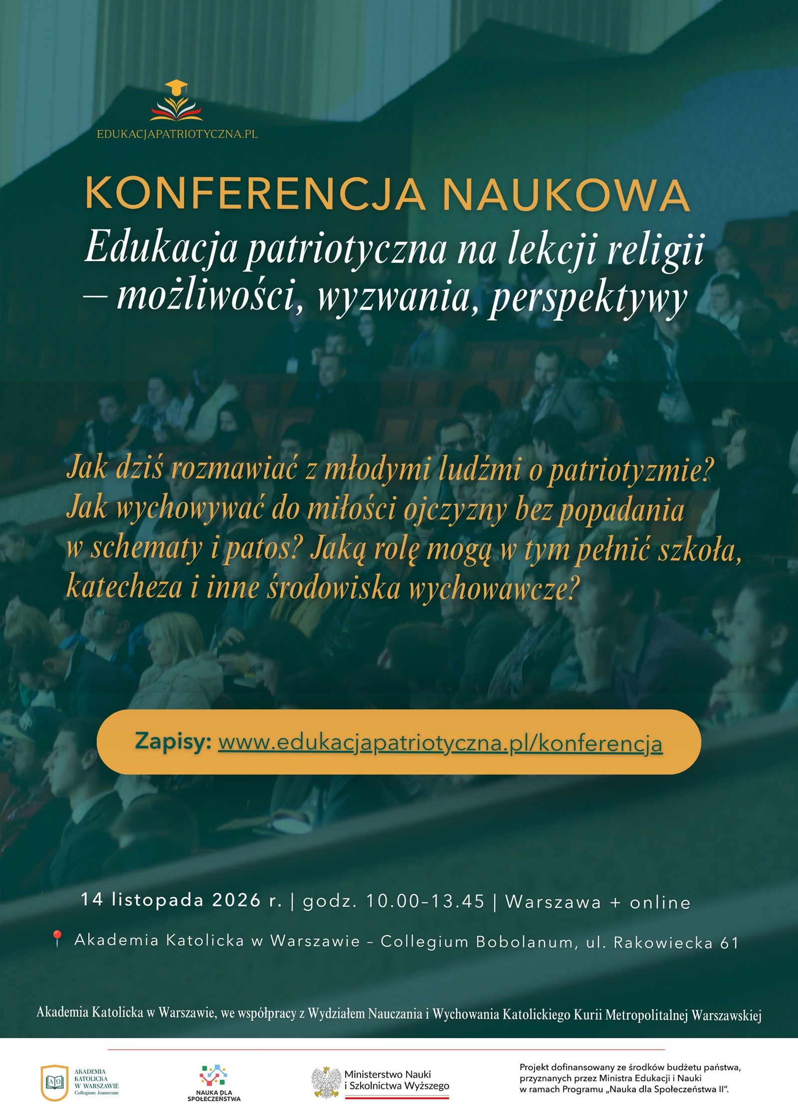 Konferencja „Edukacja patriotyczna na lekcji religii – możliwości, wyzwania, perspektywy"