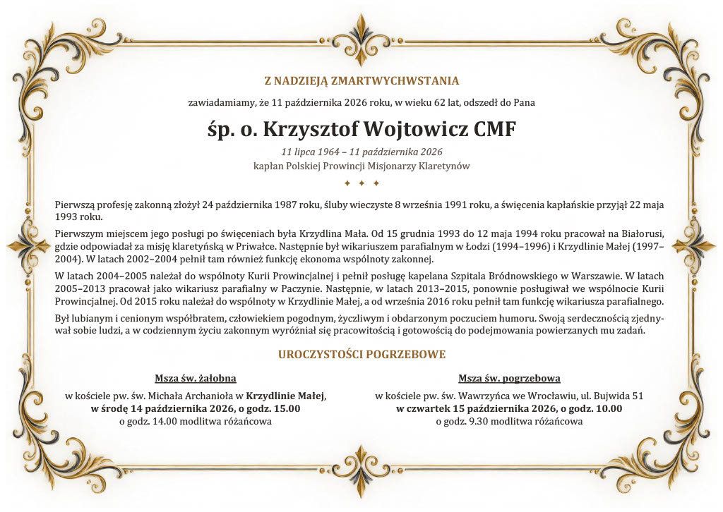 O. Krzysztof Wojtowicz CMF